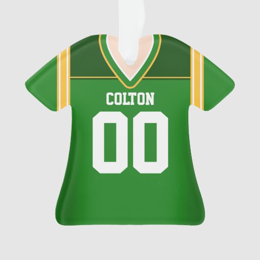 Jersey de football vert/jaune/blanc (devant)