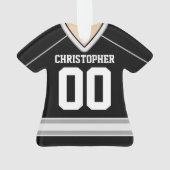 Jersey de hockey sur glace noir/argent/blanc (dos)