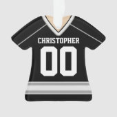 Jersey de hockey sur glace noir/argent/blanc (devant)