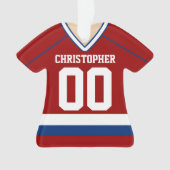 Jersey de hockey sur glace rouge/bleu/blanc (devant)