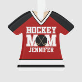 Jersey de la maman de hockey sur glace rouge/noir (devant)