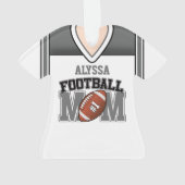 Jersey de maman de football blanc/argenté/noir (dos)