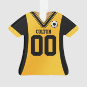 Jersey de soccer noir/jaune personnalisé (devant)