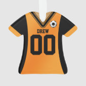 Jersey de soccer noir/orange personnalisé (dos)