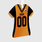 Jersey de soccer noir/orange personnalisé (devant)