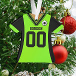 Jersey de soccer noir/vert personnalisé<br><div class="desc">Personnalisez ce joyeux petit maillot de football noir et vert en changeant le nom et le numéro. Le cadeau idéal pour n'importe quel fan de football ou joueur de football.</div>