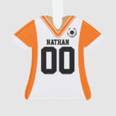 Jersey de soccer orange/blanc personnalisé (dos)