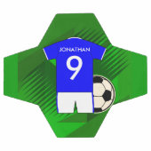 Jersey de soccer personnalisé bleu et blanc (Plat)