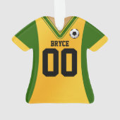 Jersey de soccer vert/jaune personnalisé (dos)