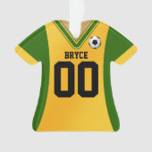 Jersey de soccer vert/jaune personnalisé (devant)