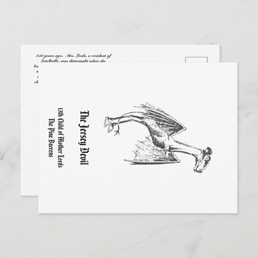Jersey Devil Briefkaart (Voorkant / Achterkant)