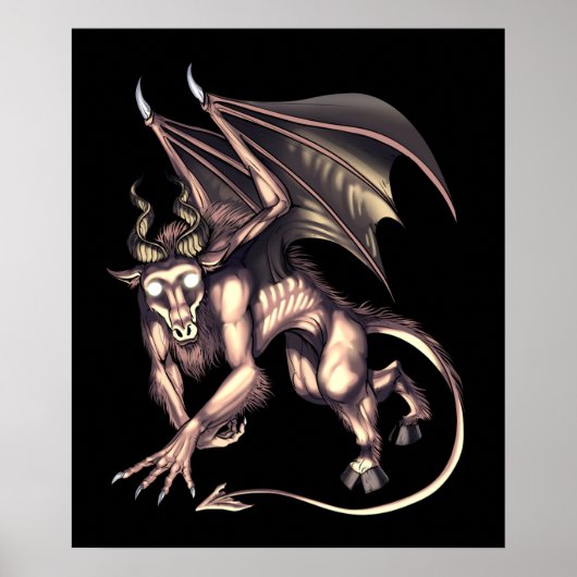 Jersey Devil Cryptid Creature Poster (Voorkant)