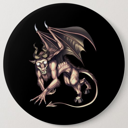Jersey Devil Cryptid Creature Ronde Button 6,0 Cm (Voorkant)
