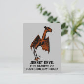Jersey Devil Cryptid tekst Briefkaart (Staand voorkant)