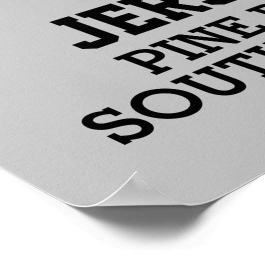 Jersey Devil Cryptid tekst Poster (Hoek)