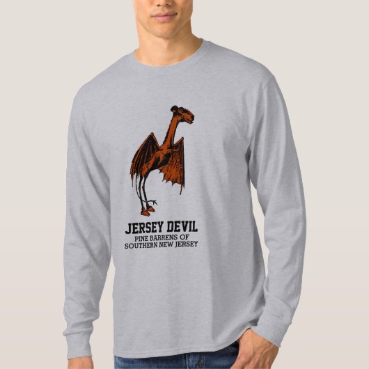 Jersey Devil Cryptid tekst T- T-shirt (Voorkant)