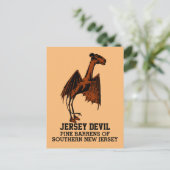 Jersey Devil Cryptid Text Po Briefkaart (Staand voorkant)