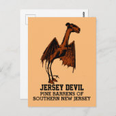 Jersey Devil Cryptid Text Po Briefkaart (Voorkant / Achterkant)