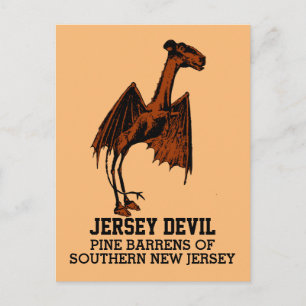 Jersey Devil Cryptid  Text Po Briefkaart