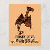 Jersey Devil Cryptid Text Po Briefkaart (Voorkant)