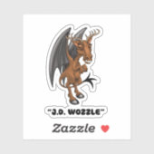 Jersey Devil, J.D. Wozzle" Cryptid-sticker Sticker (Vel)