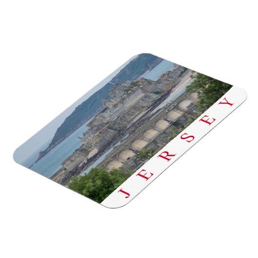 Jersey Elizabeth Castle in de buurt van een koelka Magneet (Linkerzijde)