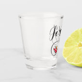 Jersey Flag Heart, Kanaaleilanden Shot Glas (Links)