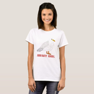 Jersey Girl meeuw zandige tenen & zoute kussen T-shirt
