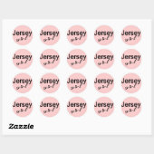 Jersey Girl Ronde Sticker (Vel)