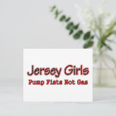 jersey grl fist pomp briefkaart (Staand voorkant)