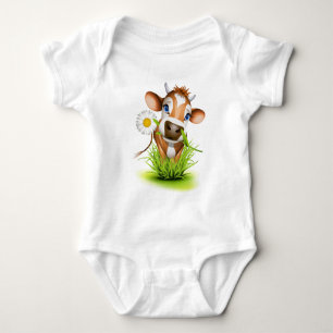 Jersey koe in gras romper