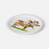 Jersey Koe Papieren Bordje (Gekanteld)