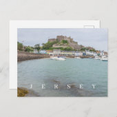 Jersey Mont Orgueil Castle uitzicht briefkaart (Voorkant / Achterkant)