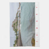 Jersey Mont Orgueil Castle uitzicht theedoek (Verticaal)