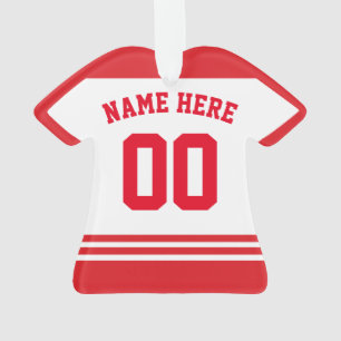 Jersey Naam & Nummer Ornament Sjabloon, Hockey LAX