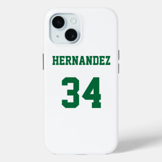 Jersey Naam Nummer Wit en Groen