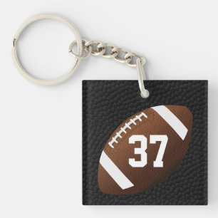 Jersey NUMBER of MONOGRAM Football Sleutelhangers