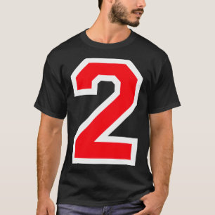 Jersey nummer 2 twee Athletic Style Sportspeler T-shirt