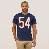 Jersey nummer 54 t-shirt (Voorkant volledig)