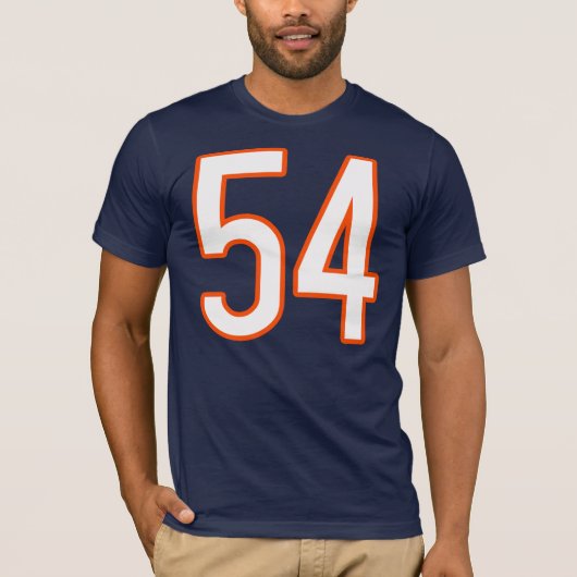 Jersey nummer 54 t-shirt (Voorkant)