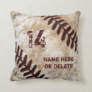 Jersey nummer en naam op de  Baseball Pillow Kussen