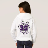 Jersey nummer op voetballen cluster paarse (Achterkant volledig)