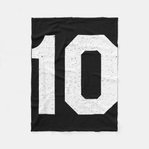 Jersey rugnummer #10 10e verjaardag fleece deken