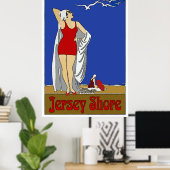 Jersey Shore Art Deco Poster (Thuiskantoor)