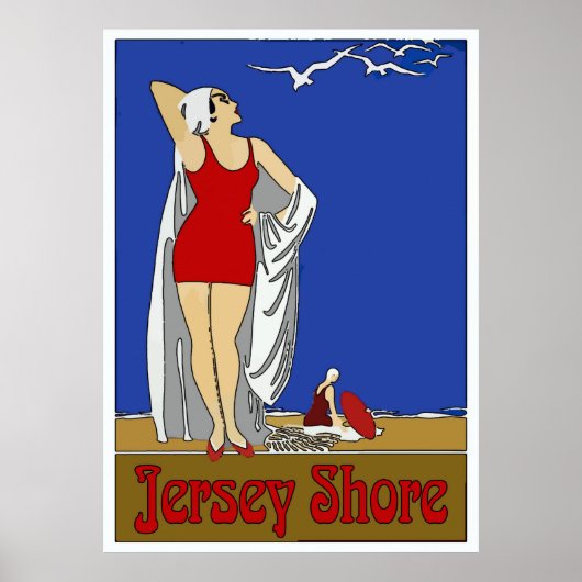 Jersey Shore Art Deco Poster (Voorkant)