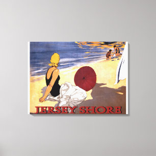 Jersey Shore Beach Canvas Afdruk