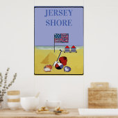Jersey Shore Beach  Style Poster (Keuken)