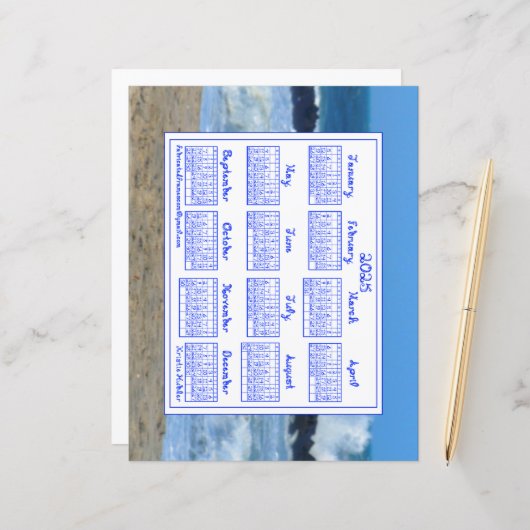 Jersey Shore Foto 2025 Kalender met Fabric Font (Voorkant / Achterkant in situ)