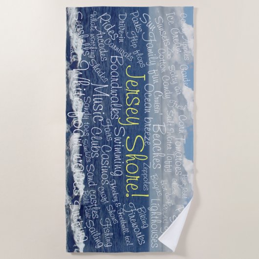 Jersey Shore Leuke dingen om te doen Strandlaken (Voorkant)