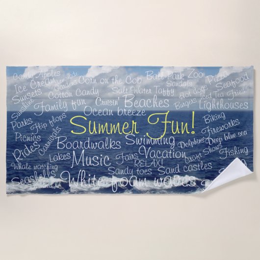 Jersey Shore Leuke dingen om te doen Strandlaken (Voorkant)